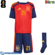 Fotballdrakt Barn Spania Mikel Oyarzabal #21 Hjemmedraktsett VM 2026 Kortermet (+ Korte bukser)